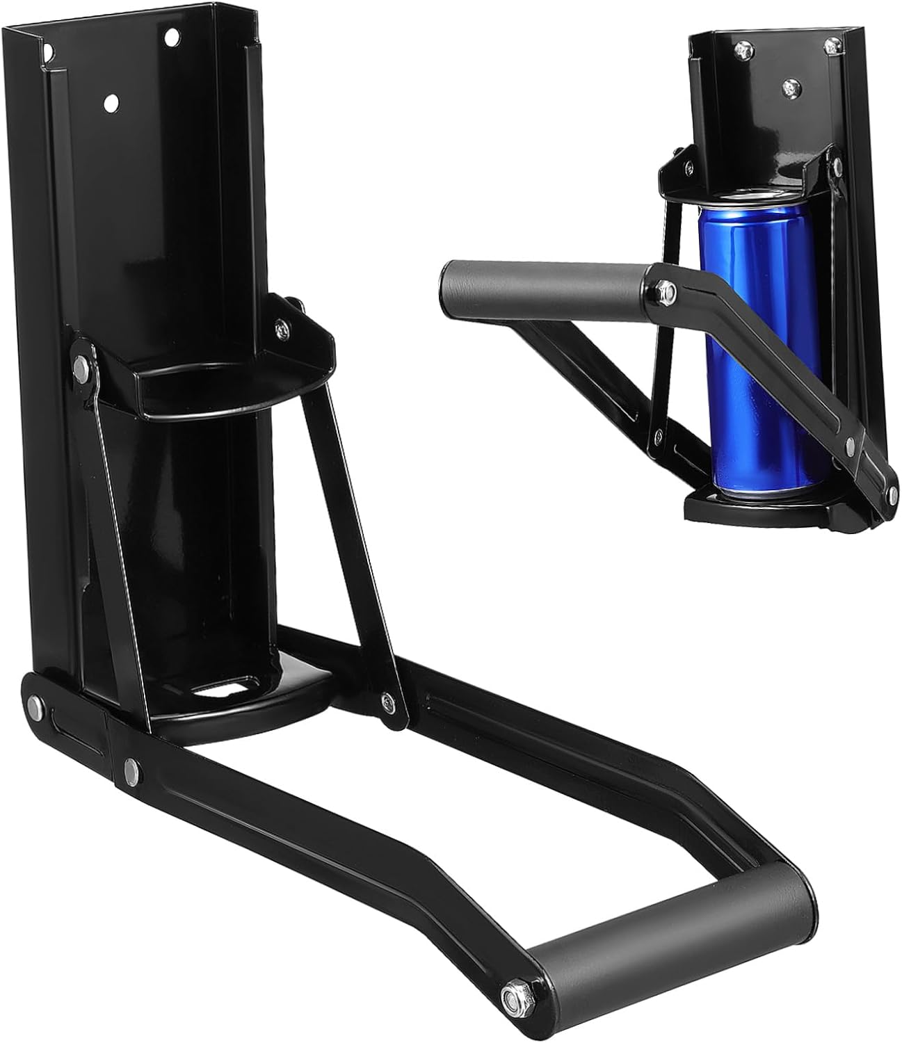 Can Crusher Wall Mounted Heavy Duty Smasher with Bottle Opener for Efficient Recycling of Soda and Beer Cans Stainless Steel Construction