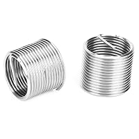 Vista 8 de Kit de herramientas de reparación de roscas, 10 piezas M18x1.0.197 in acero inoxidable torcido, llave roscada, herramienta de inserción