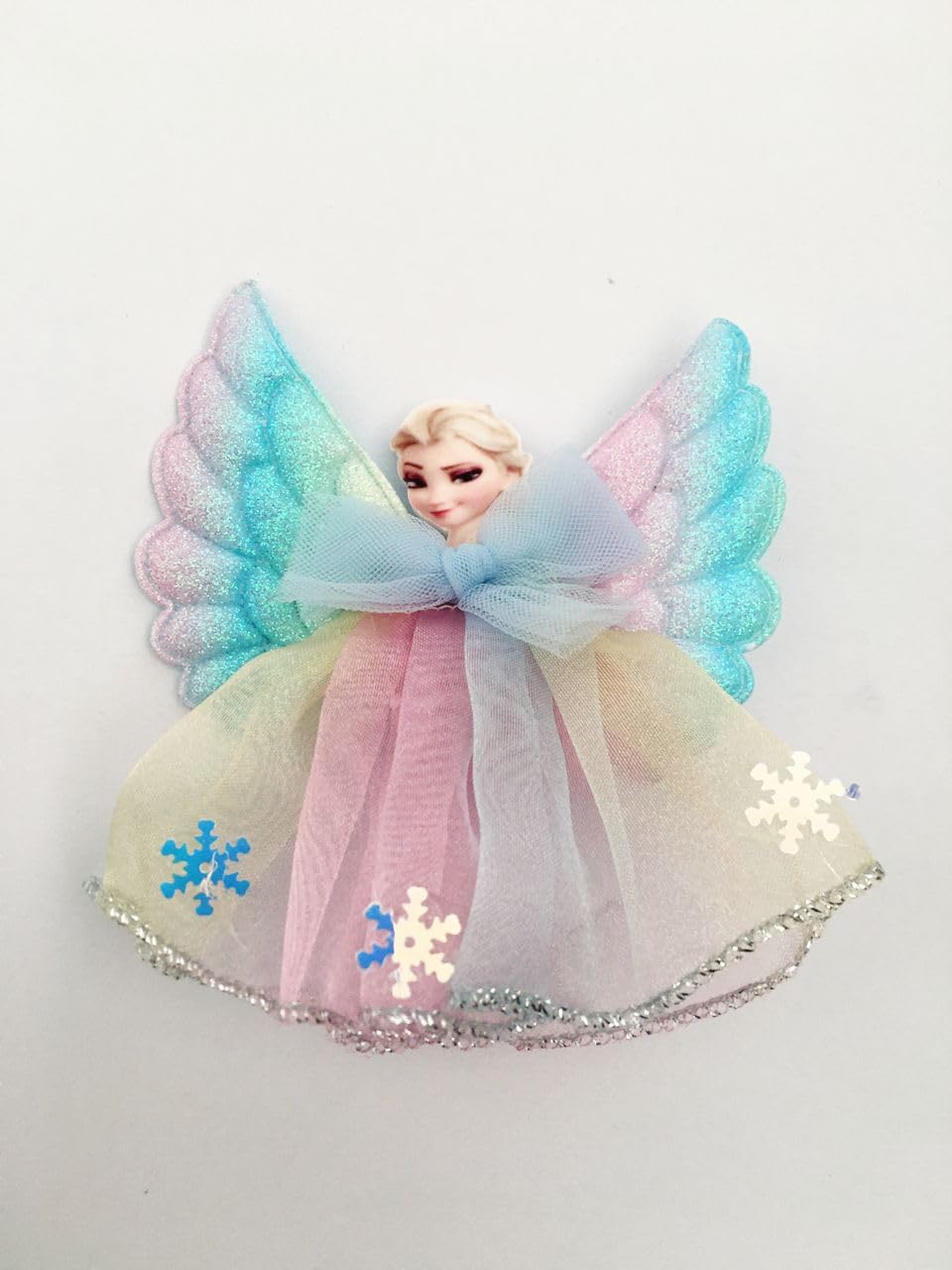 hair pins for kids and girls random color wings frozen princess elsa hair clips with small blue color bow(pack of 1) center clips back clips side pins for children (B0CV521SBW) Amazon Price History, Amazon Price Tracker