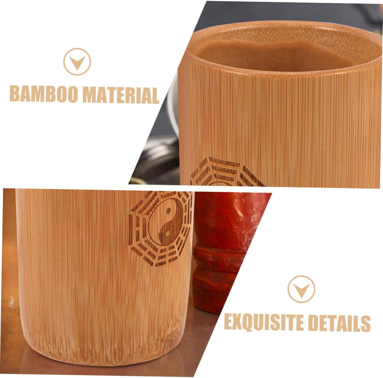Traditional Chinese Divination Game Lucky Coin Bamboo Bucket Fortune Telling Supplies