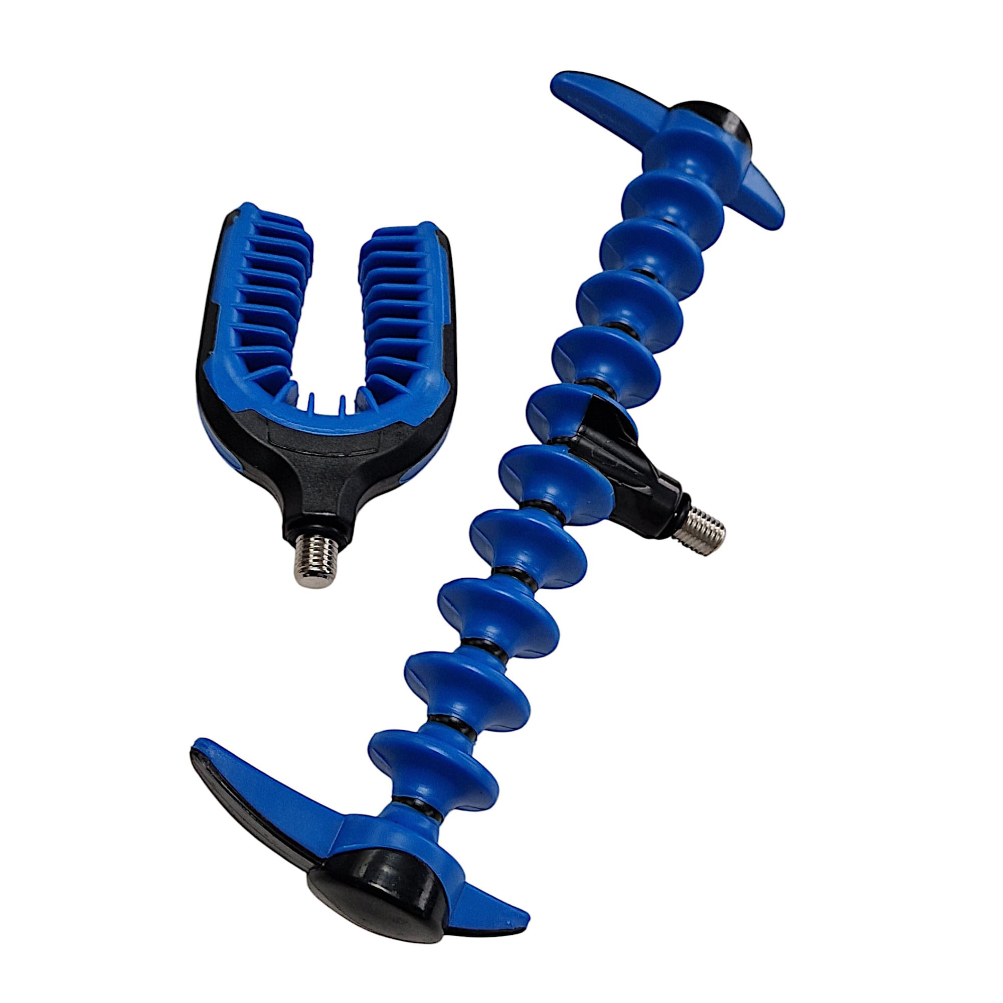 Tjr Tackle Black And Blue Tjr Raptor Coarse Fishing Rod Rest Heads With Feeder Head And Gripper Rear Butt Rest