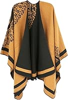 Vista 196 de Poncho chal para mujer, suéteres suaves y cálidos para mujer, parte delantera abierta, poncho de viaje para otoño, invierno y primavera