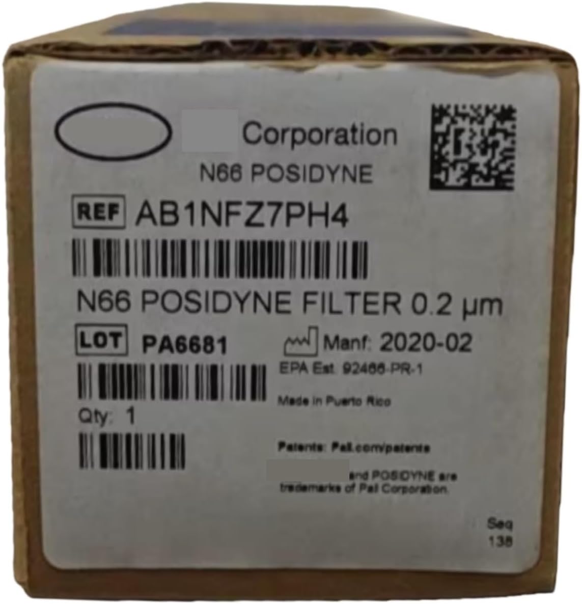 AB1NFZ7PH4 Hydraulic Filter Gas Filter N66 0.2μm