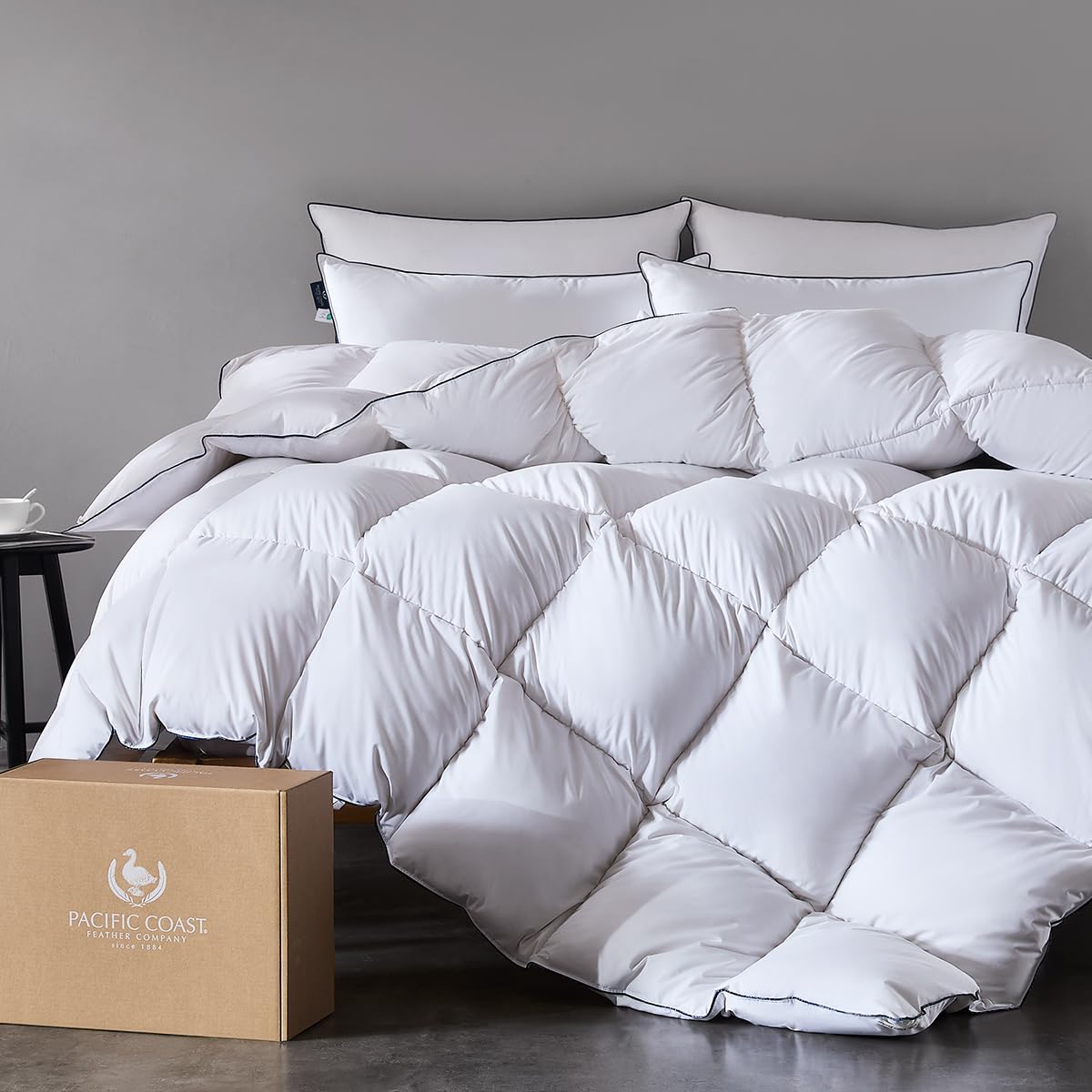Pacific Coast Goose Down Fiber Comforter in white