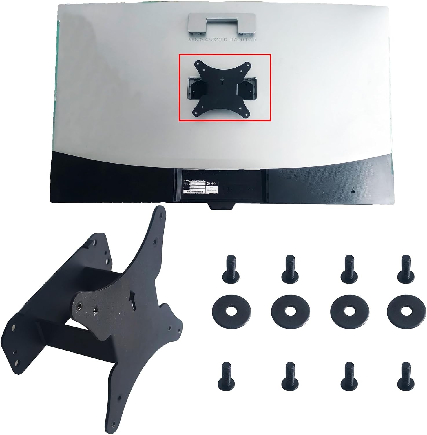 VESA Mount Adapter Compatible with 31.5 32 35 Inch，Compatible for BENQ EX3203R EX3501R XR3501 Curved Monitor Bracket Mounts to Arm/Desk Mount，Monitor Stand