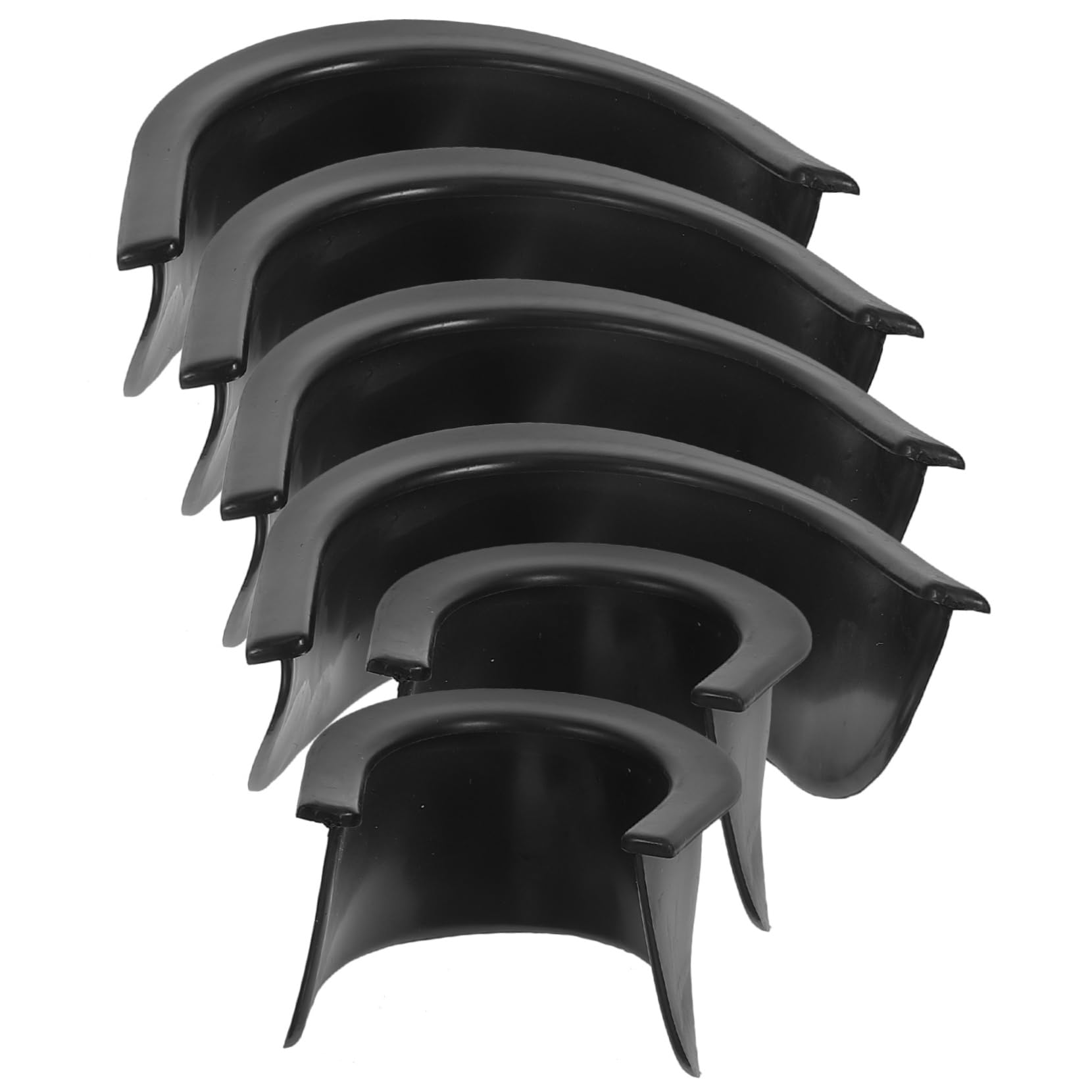 BESTonZON de Forro de Bolsillo de Plástico Negro 6 Piezas para Mesa de Billar Protege Troneras Reemplazable y Duradero en Juego de Billar Profesional