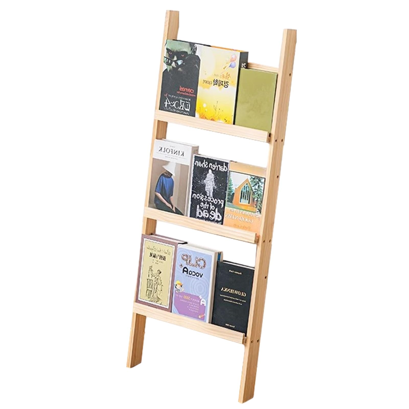 AviiSo Prospektständer Broschürehalter für Display, Massivholzmagazin Speicherregal Organizer, Ausstellungsräume Bücherregal, Mehrzweck-Dekor-Dokumente Informationsregal (Size : 50cm Wide)