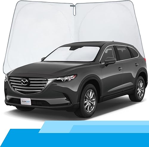 Miniatura 2 de CLIM ART Parasol para parabrisas para Mazda CX-9 2016-2024  Parasol plegable de ajuste personalizado  Parasol para automóvil  Protector solar del