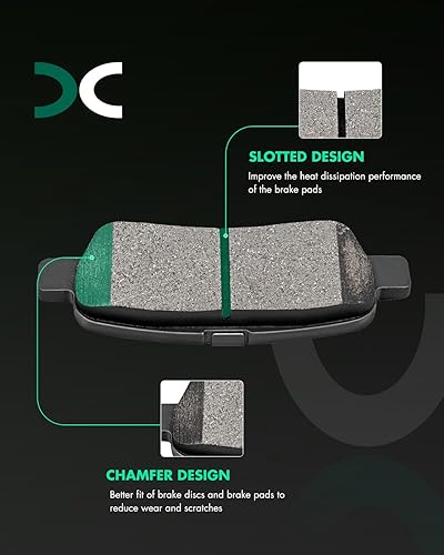 Miniatura 3 de SCITOO - Juego de 8 pastillas de freno de cerámica, juego de 8 pastillas de freno para Infiniti FX35,03-05 para Infiniti FX45,05-06 para Nissan