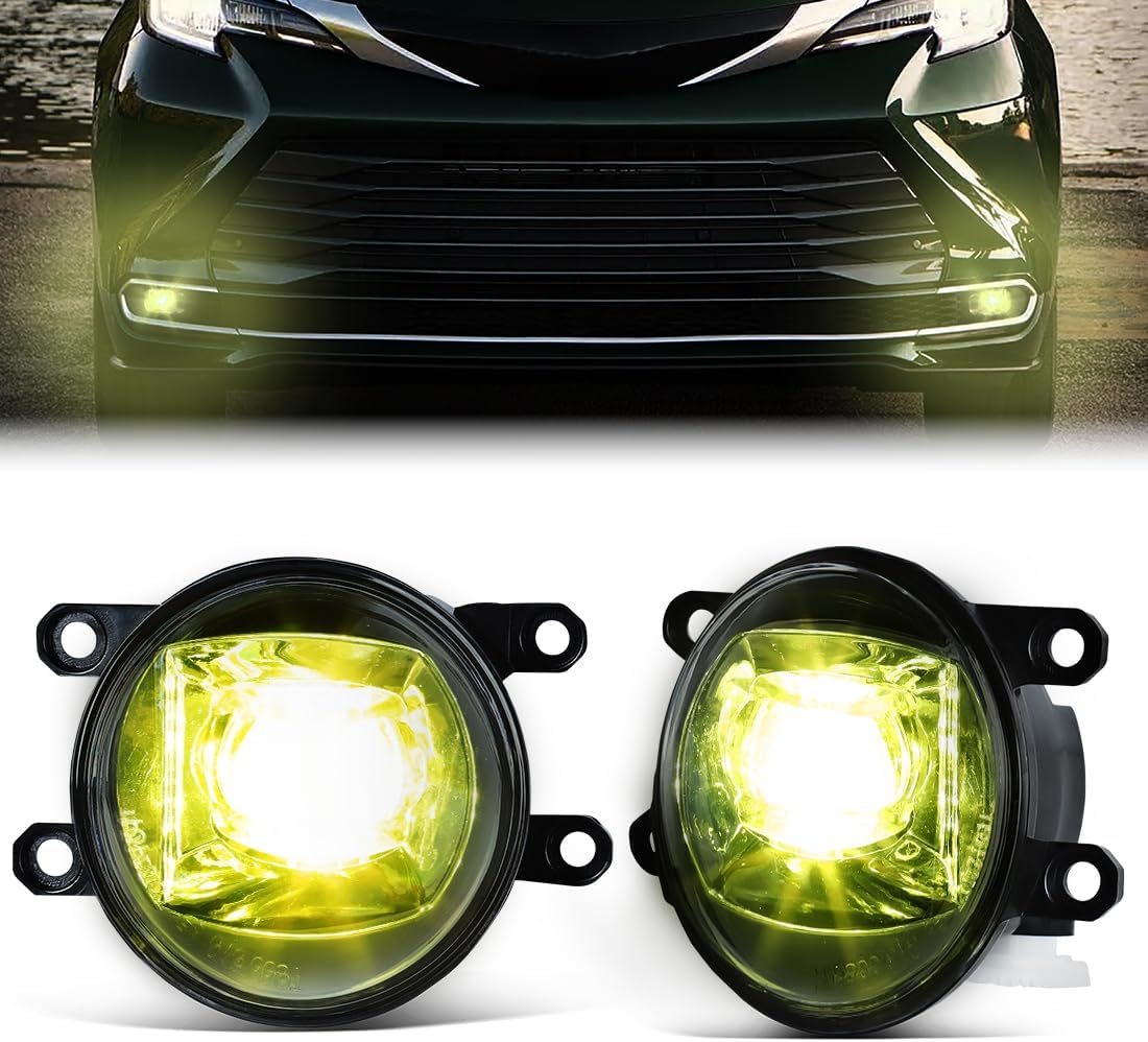 LED Fog Light For Toyota Sienna 2021-2024 Front Bumper Driving Lamps Bright Yellow LED Light Bulb For Sienna LE XSE Platinum
