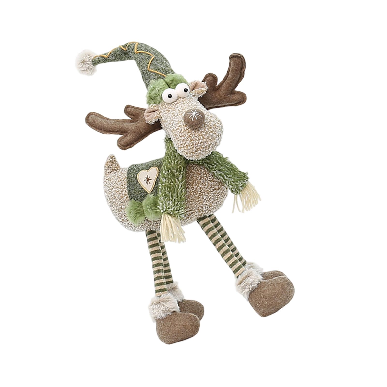 Xjdzineq 21.7Inch Plush Deer Figure Christmas Deer Doll Ornament for Christmas Tree Shelf Mantles Tabletop Holiday Decoration Festive Plush Reindeer Holiday Decor