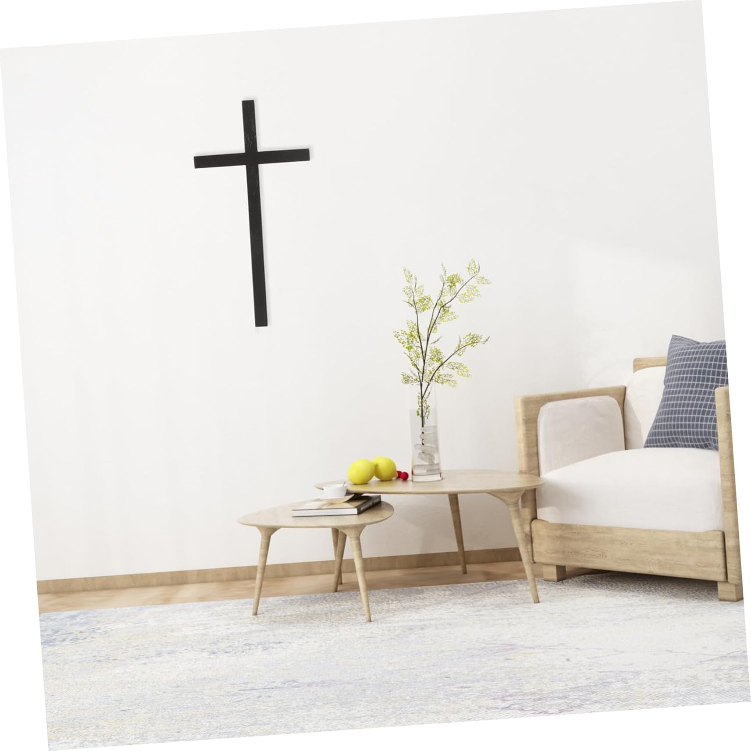 Garneck 5pcs Wall Cross Rustic Religious Decor for Home Compact Hanging Cross Ornament for Bedroom Living Room Office and Kitchen Meaningful Christian