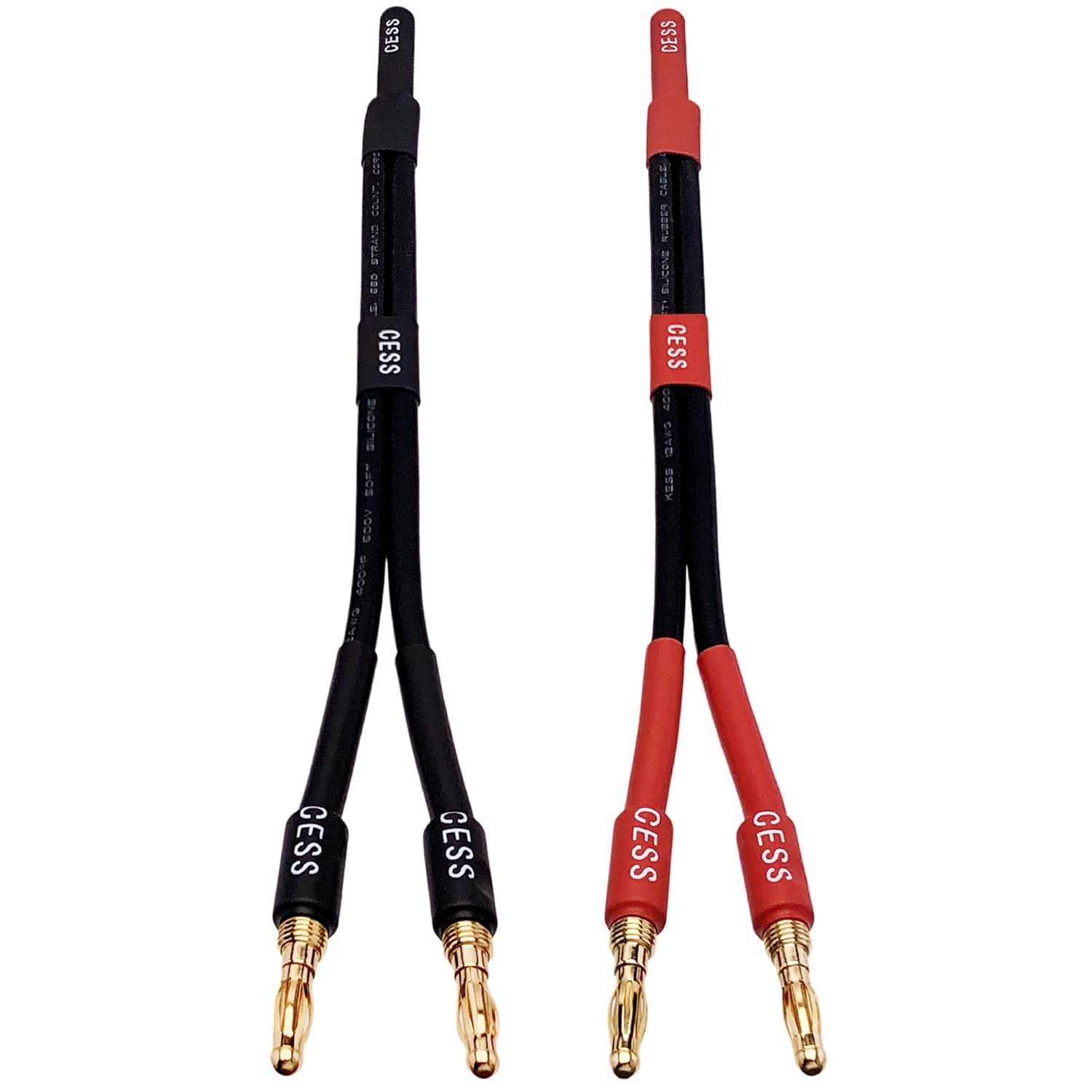 CNCESS CESS-141 Banana Plug Cable Splitter 1-in 2-Out, 2 Pack - Image 4