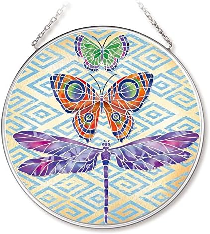 Amia Enchanting Wing Butterfly Glass Circle Suncatcher