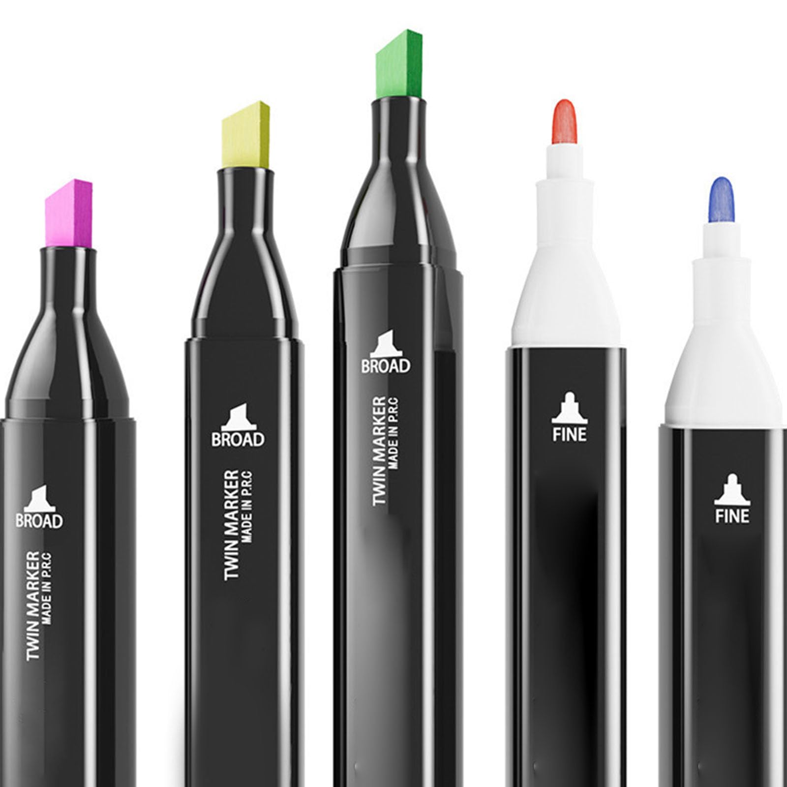 Kunststoff Kunstmarker Set mit Doppelspitze für feine und breite Farbgebung Langlebige Farben Ergonomische Formmarker