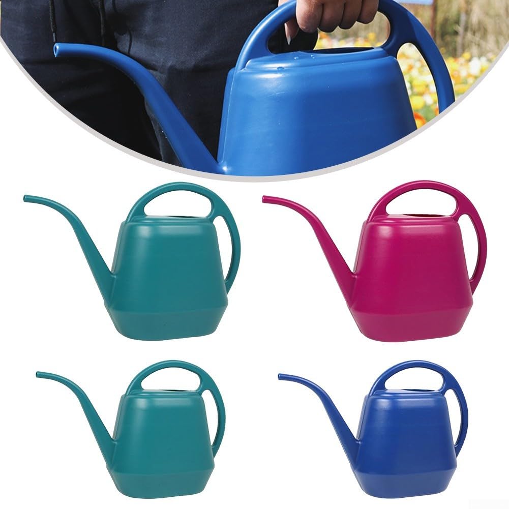Regadera de Jardín 4L Plástico Grueso Boca Larga para Plantas Interior Exterior Riego para preciso Color para verde(Dark Green)