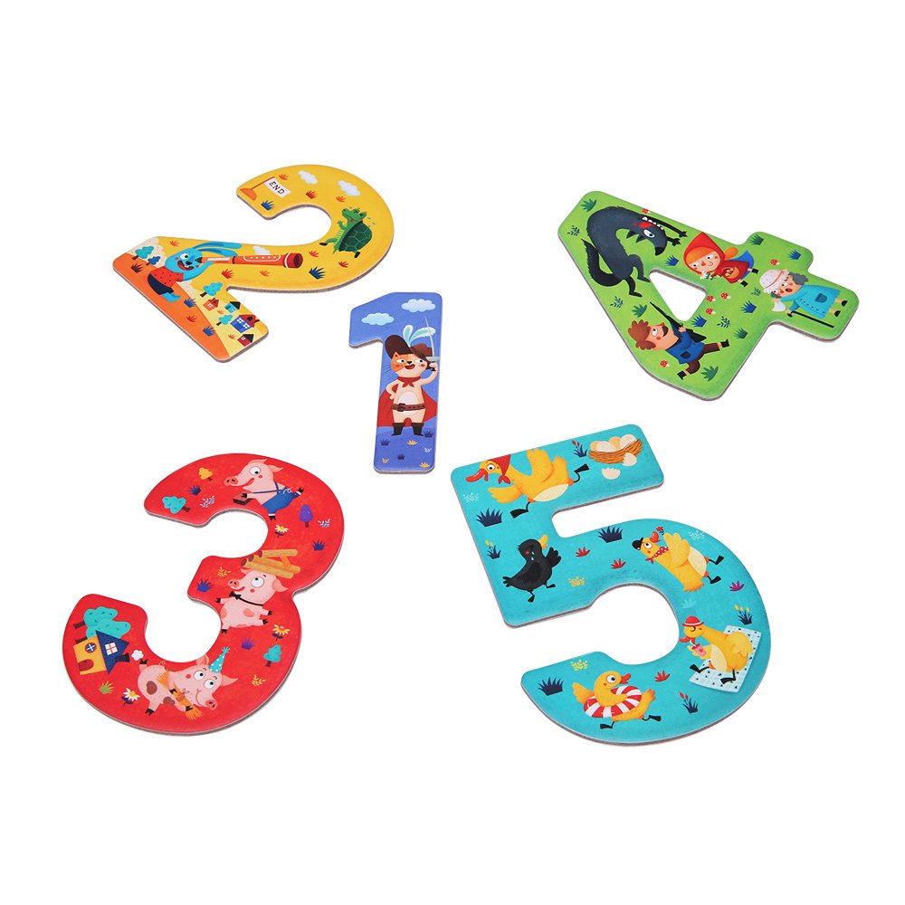 Mideer MD3030 Lernpuzzle Für Kinder – 4 Motive, 1–5 Teile, Trainiert Motorik & Logik, Ab 3 Jahren