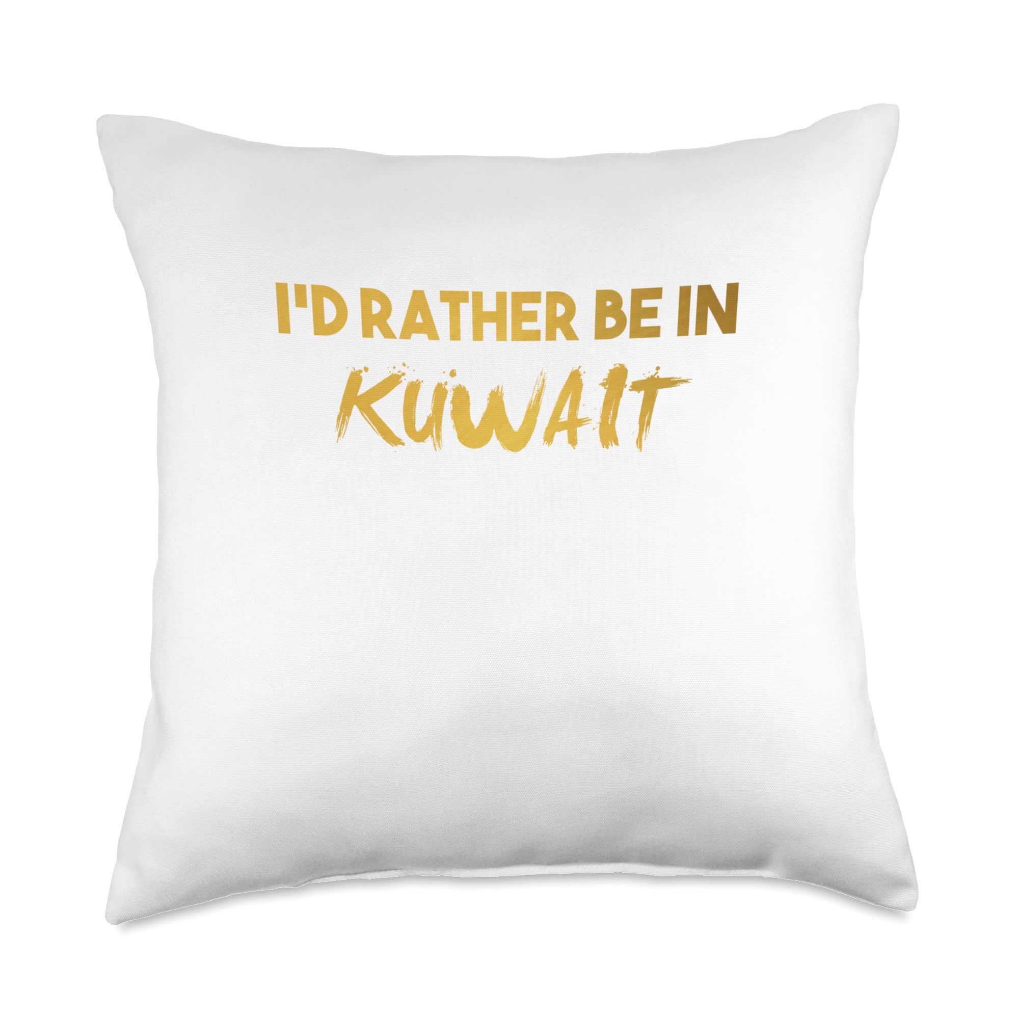 Q8y Corner I'd Rather Be in Kuwait Costume for Kuwaitis and Who Love Q8 Throw Pillow, 18x18, Multicolor