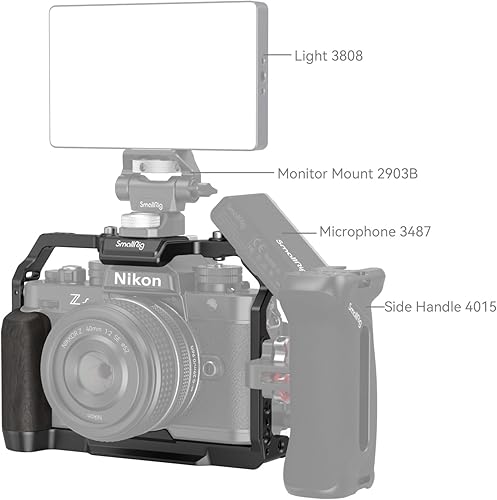 Miniatura 7 de SmallRig Z f - Jaula para cámara Nikon, con agarre ergonómico de ébano, placa de liberación rápida integrada para Arca para encender rápidamente