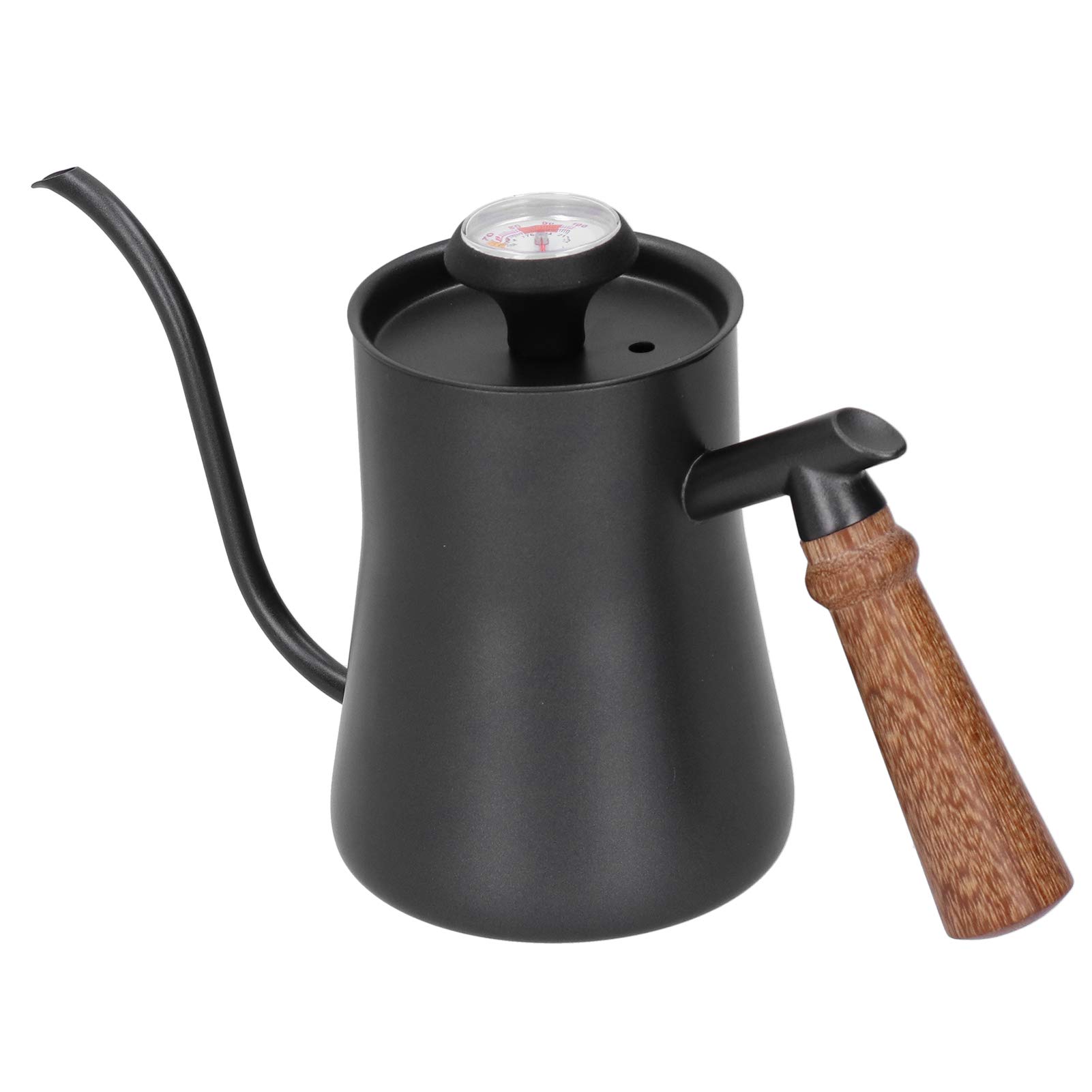 TOPINCN Caffettiera in Acciaio Inossidabile Bollitore con Beccuccio Lungo e Stretto da 650 Ml con Termometro per gli Amanti del caffè (#1)