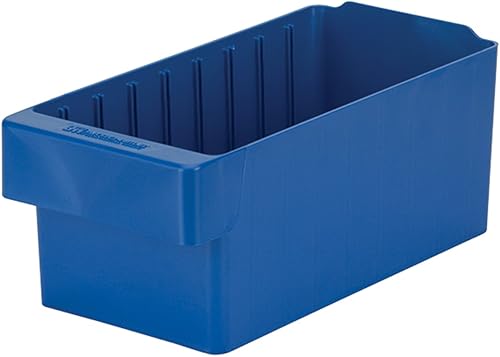 Akro-Mils 31162 AkroDrawer - Cajón de almacenamiento apilable de plástico (11-58 pulgadas x 5-916 pulgadas x 4-58 pulgadas), color azul (paquete de