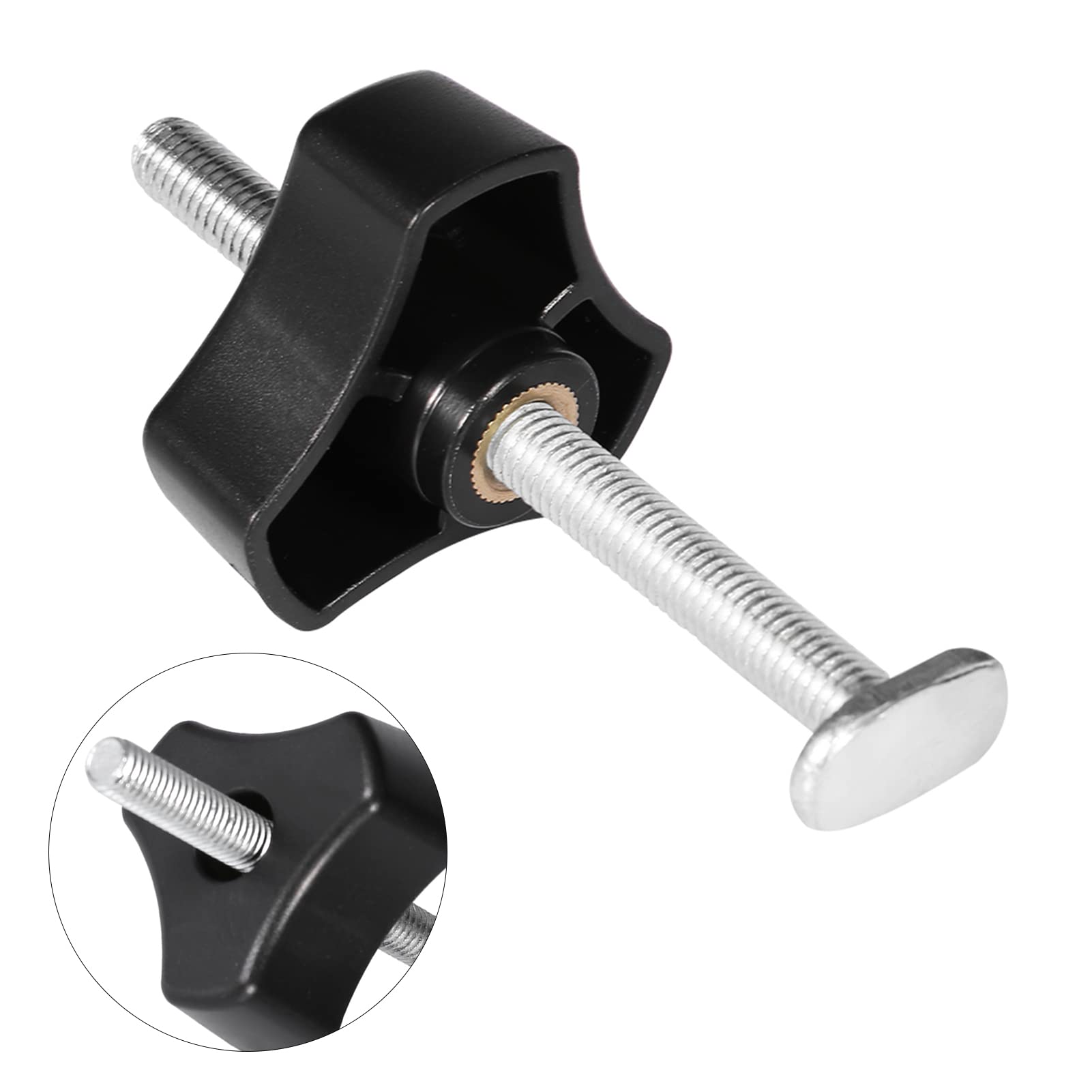 Pince de maintien rapide à rainure en T, Pince de maintien rapide pour fente en T Support de vis en T Pour le travail du bois des rails (vis en T + poignée en plastique M8)