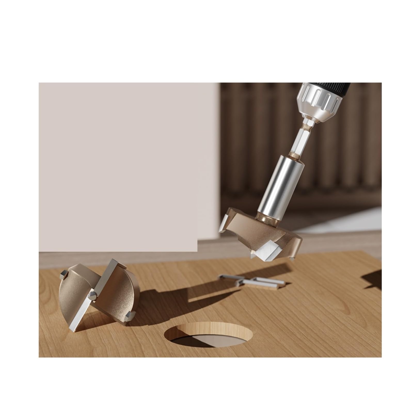 Tête d'alésage à charnière, scie cloche tige hexagonale de 1/4"