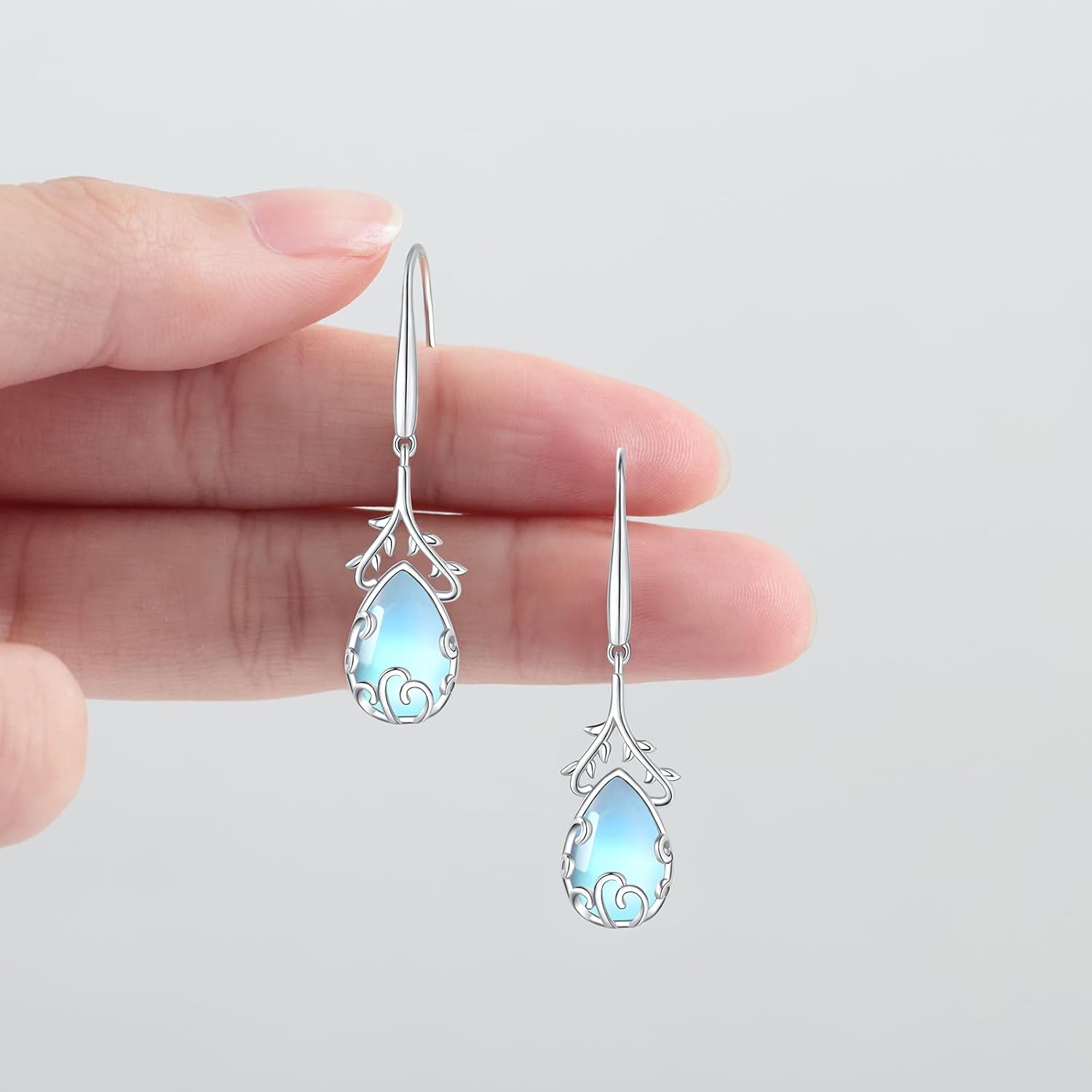 GW Earrings for Women 925 Sterling Silver Earring Dangle Long Drop Jewelry for Lady Mom Best Friend Birthday