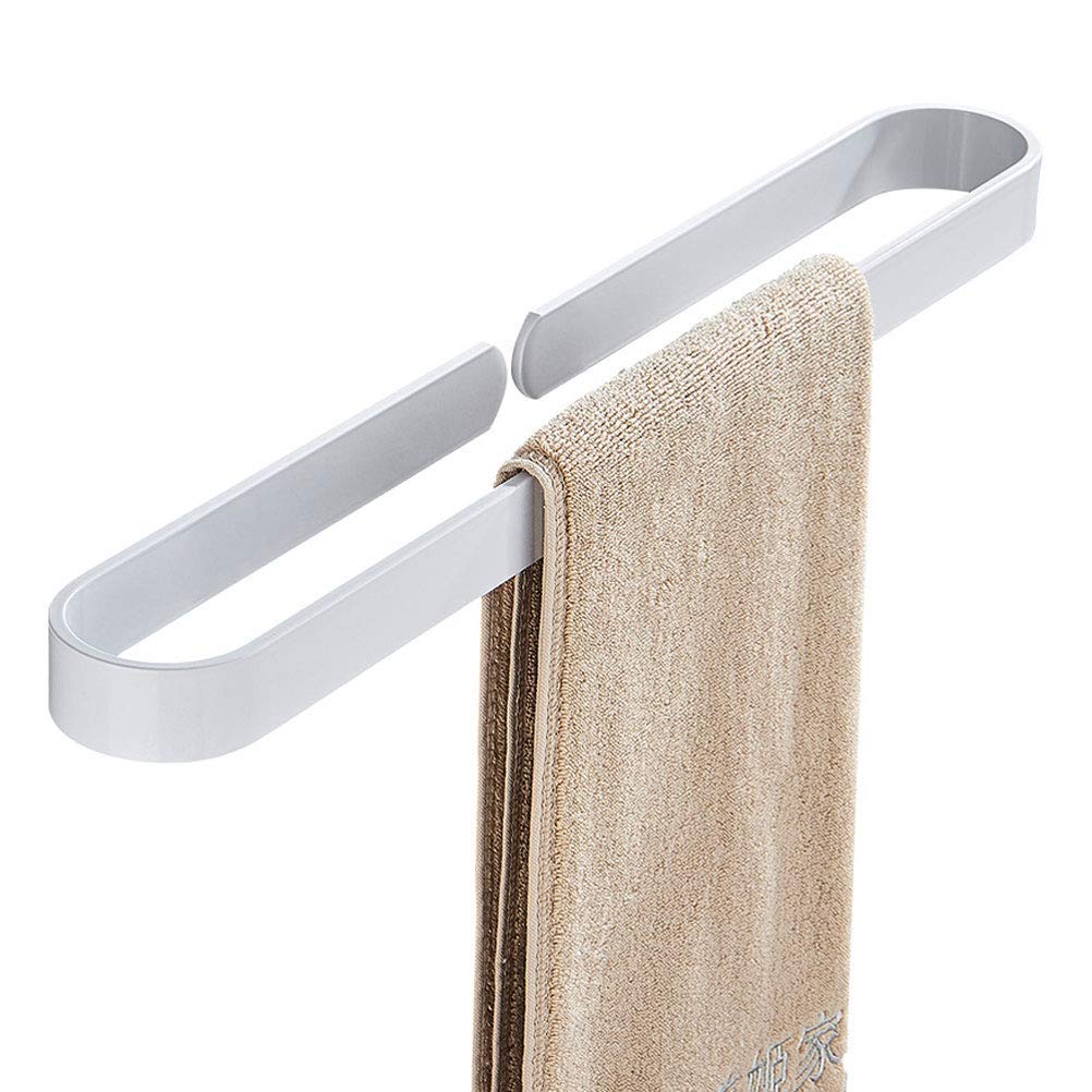 Porte-serviettes mural sans perçage, barre 50cm et anneau adhésif haute résistance