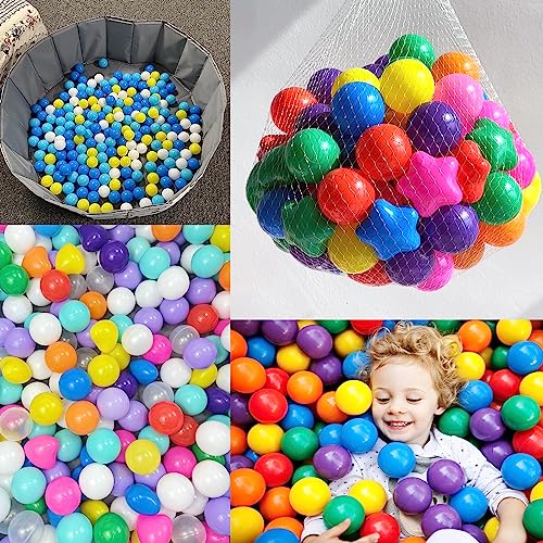 Ball Pit Balls For Kids - Plastic Balls For Ball Pit, 7 Kinds Of Bright Color Ocean Balls(100Pc) Include A Net Bag, Play Balls For & Playhouse, Birthday Party Ball Pool #TOP3