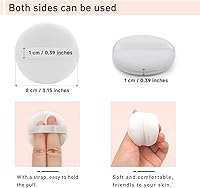 Vista 5 de 4 almohadillas de algodón para polvo, esponja de maquillaje suave para base de polvo suelto, almohadillas para la cara, base cosmética corporal 3.15