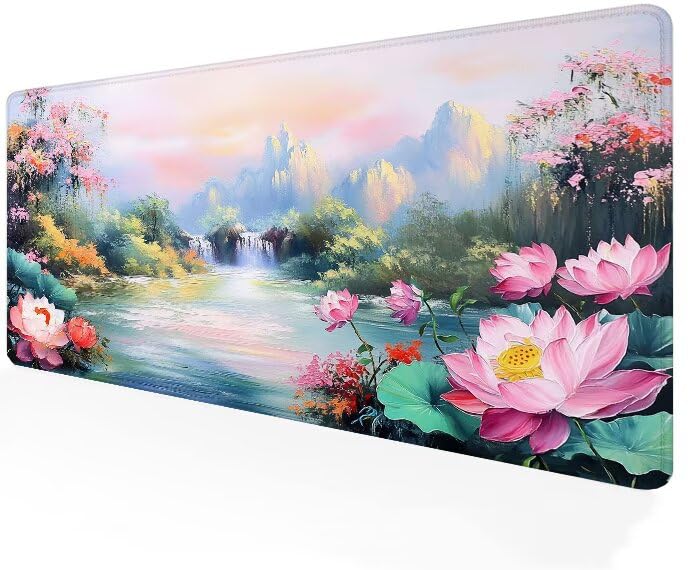 Tapis de souris rose antidérapant pour stabiliser votre clavier