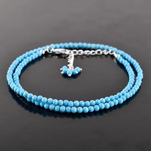 Miniatura 68 de Natural Grey Moonstone Gemstone Micro Round Beads Dainty Choker Necklace Jewelry for Women Healing Chakra Crystals June Birthstone Gift for Her