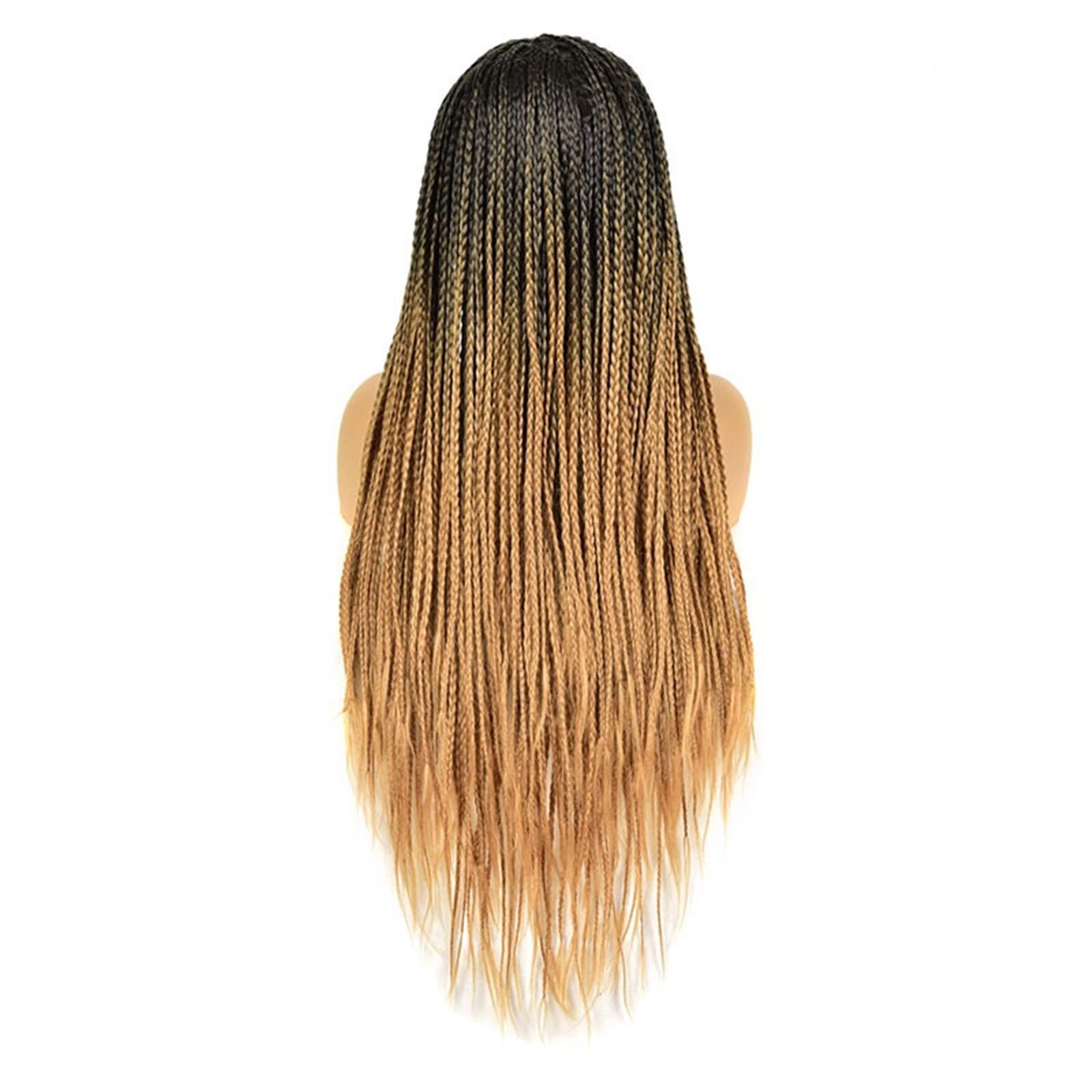 Peruka damska Peruki dla Afro czarnych kobiet długie proste syntetyczne warkocze plecione w pudełku peruki 26 ''wysokiej jakości syntetyczne warkocze Twist Peruki ludzkie(Headband 1B-27)