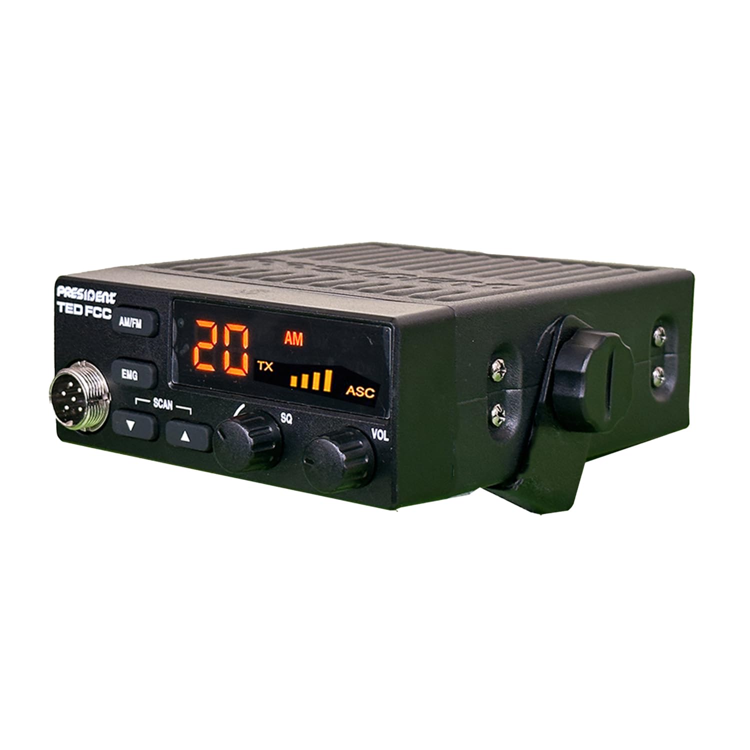 President Kit de inicio de radio CB con TED FCC de 40 canales de 12 voltios AM/FM CB Radio y antena de montaje magnético Virginia F