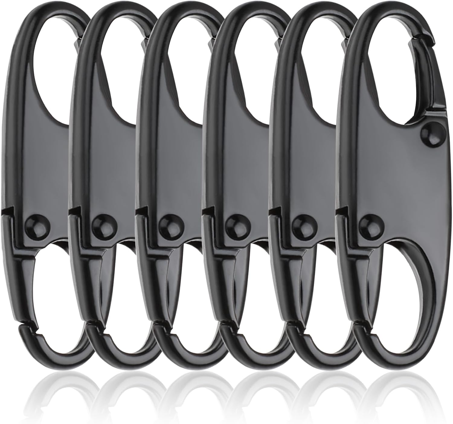 Dimeho Zipper Clip Theft Deterrent, 6Pcs Double Small