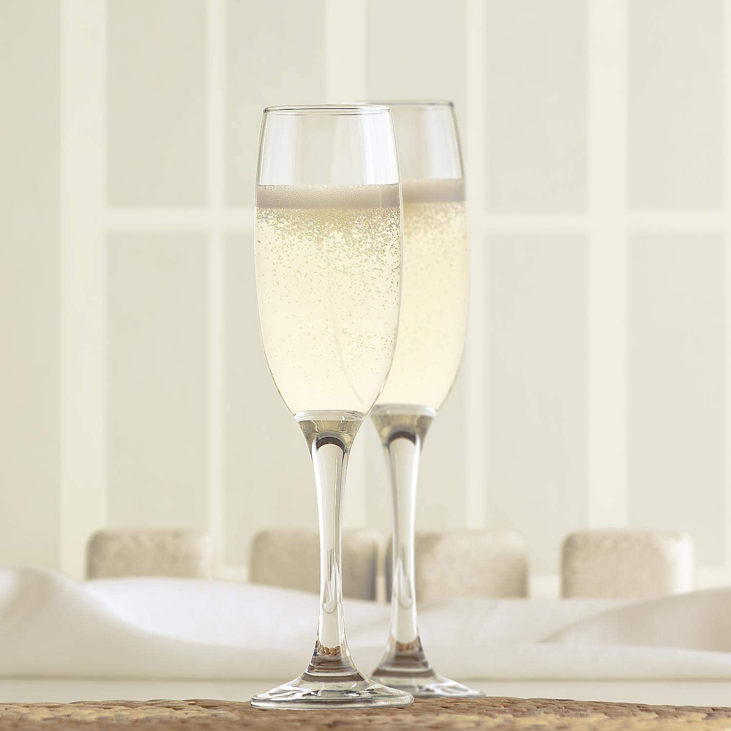 PrimeWorld Luxury Crystaline Touch Champagne Flute Wine Glass Set 230 ml Set of 2 pcs - Image 2 thumbnail