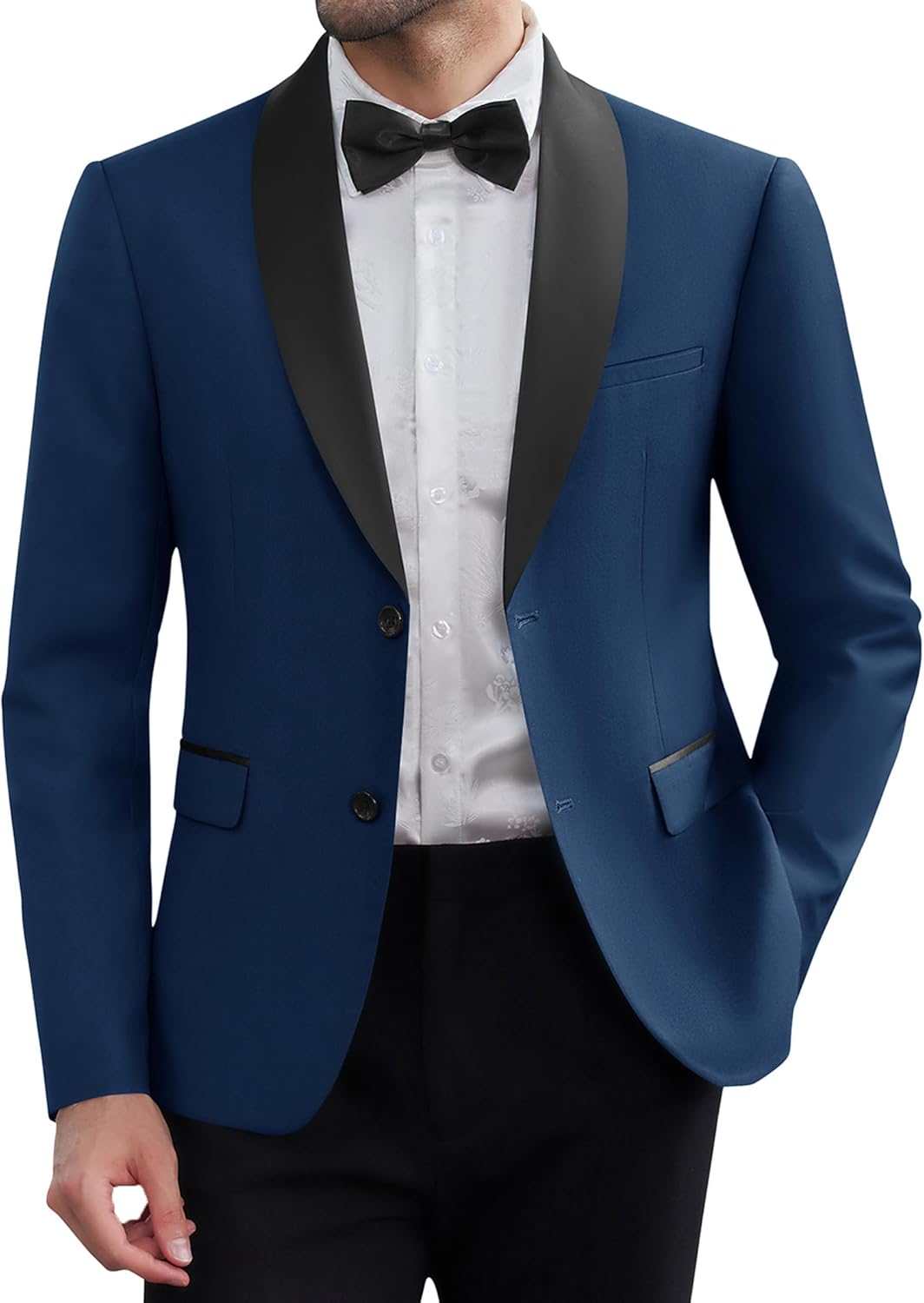 COOFANDY Men Tuxedo Jacket Slim Fit Blazer Suit Jacket Prom Dinner Party Wedding