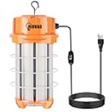 250W LED Temporary Work Light 37500Lm 5000K Construction Lights Led Work Light IP65 Dust Waterproof Portable Lights with Stainless Steel Guard Hook for Mine Wharf Job Site Garage Factory Lighting