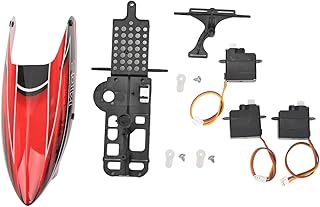 Oumefar RC Helicopter Servo Motor Set, Plastic Servo Cover and Base Set for Weili XK K110 Upgrade K110S Retrofit Kit, RC Servo Motors RC Accessories