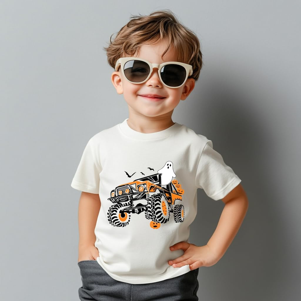 Halloween Shirt for Kids – Toddler Boys & Girls HolidayT-Shirt, Pumpkin Ghost Skeleton Dinasour Mummy,2T-8T - Image 4