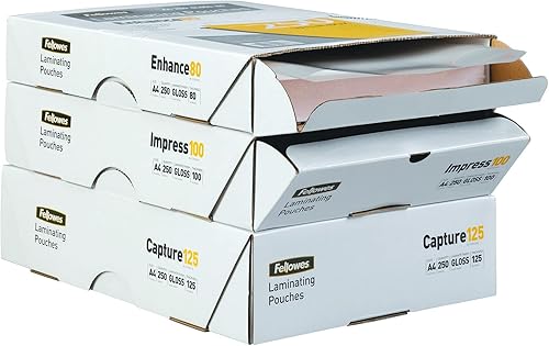 Miniatura 4 de Fellowes Bolsas de laminación A4, brillo, 160 micras (2 x 80 micrones), paquete de 250