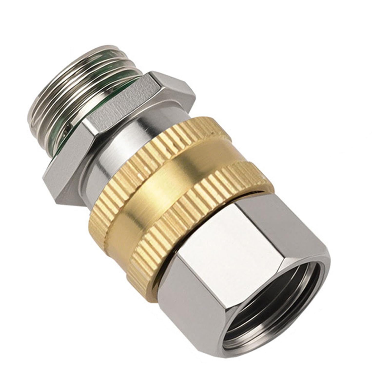 Tsophreniq Electroplating A Leakproof Rotating Water Pipe Connector High Pressure Brass Union Coupling Sprays Machine Rotating Joint Enduring Pipe Adapter