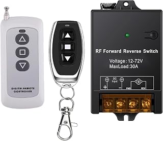 Forward Reverse Switch with Remote MaxLoad 30A,Linear Actuator Controller 12V/24V/36V/48V/72V, up to 168 ft Remote Range for Motor/Linear Motion Actuators/Winch Solenoid Relay contactor