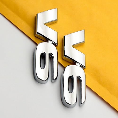 Miniatura 9 de 2 calcomanías de metal cromado V6 Motor Badge Sport Turbo Sticker Car Trunk Emblem Decal (rojo)