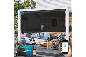 SmartWings Motorized Sun Shades Outdoor Patio Smart Blinds Remote Control