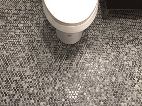 3/4 X 3/4 Penny Round Grey Glossy Finish Porcelain Mosaic (11 Pcs. Per Case) #TOP3