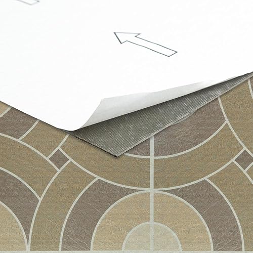 Miniatura 26 de Achim Home Decor - Azulejos de vinilo autoadhesivos retro de 12 pulgadas, 20 azulejos de 12 x 12 pulgadas, patrón de borde, despegar y pegar, suelo