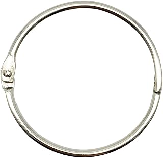 KTOJOY 2 Inch Nickel Plated Loose Leaf Binder Rings (15 Pack) - Durable Metal Book Rings for Keys, Index Cards, School, Office
