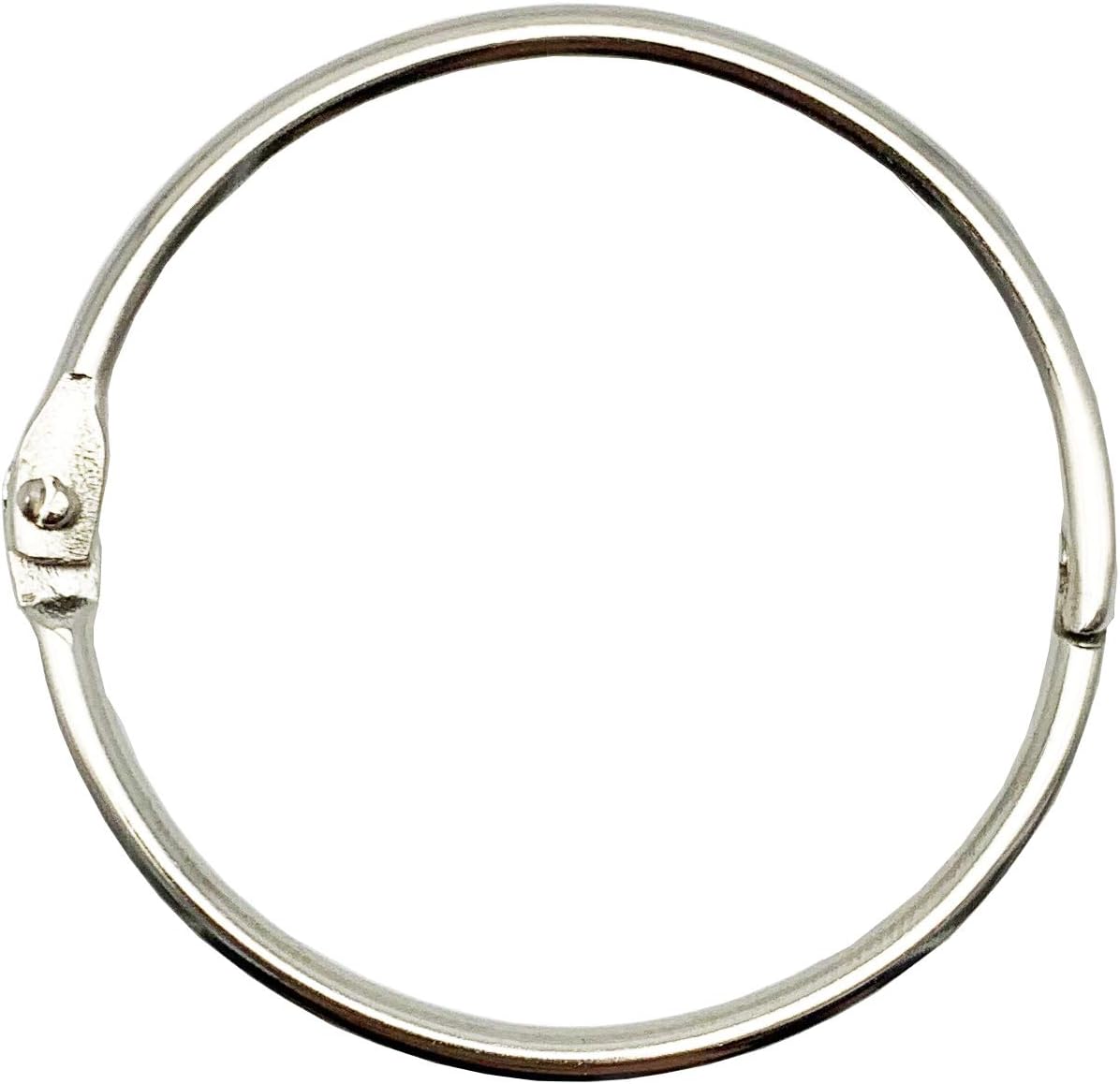 KTOJOY 2 Inch (15 Pack) Loose Leaf Binder Book Rings, with Metal Nickel Plated for Key,and Index Cards, for School, Home, or Office, Silver